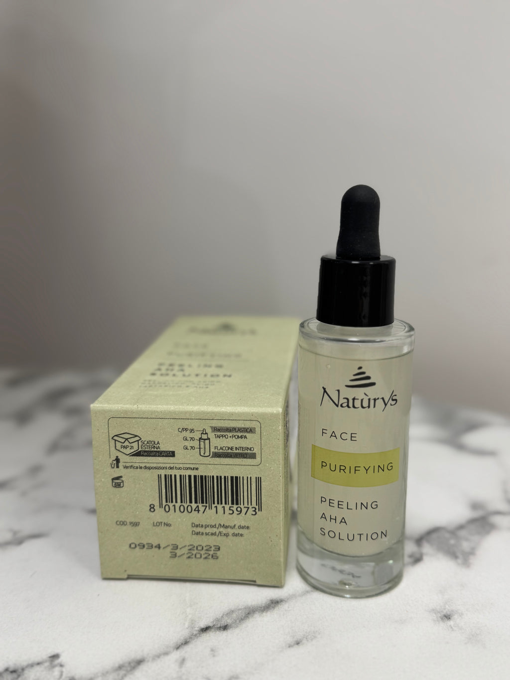 NATURYS su AHA rūgštimis odos būklę gerinantis šveitiklis odai