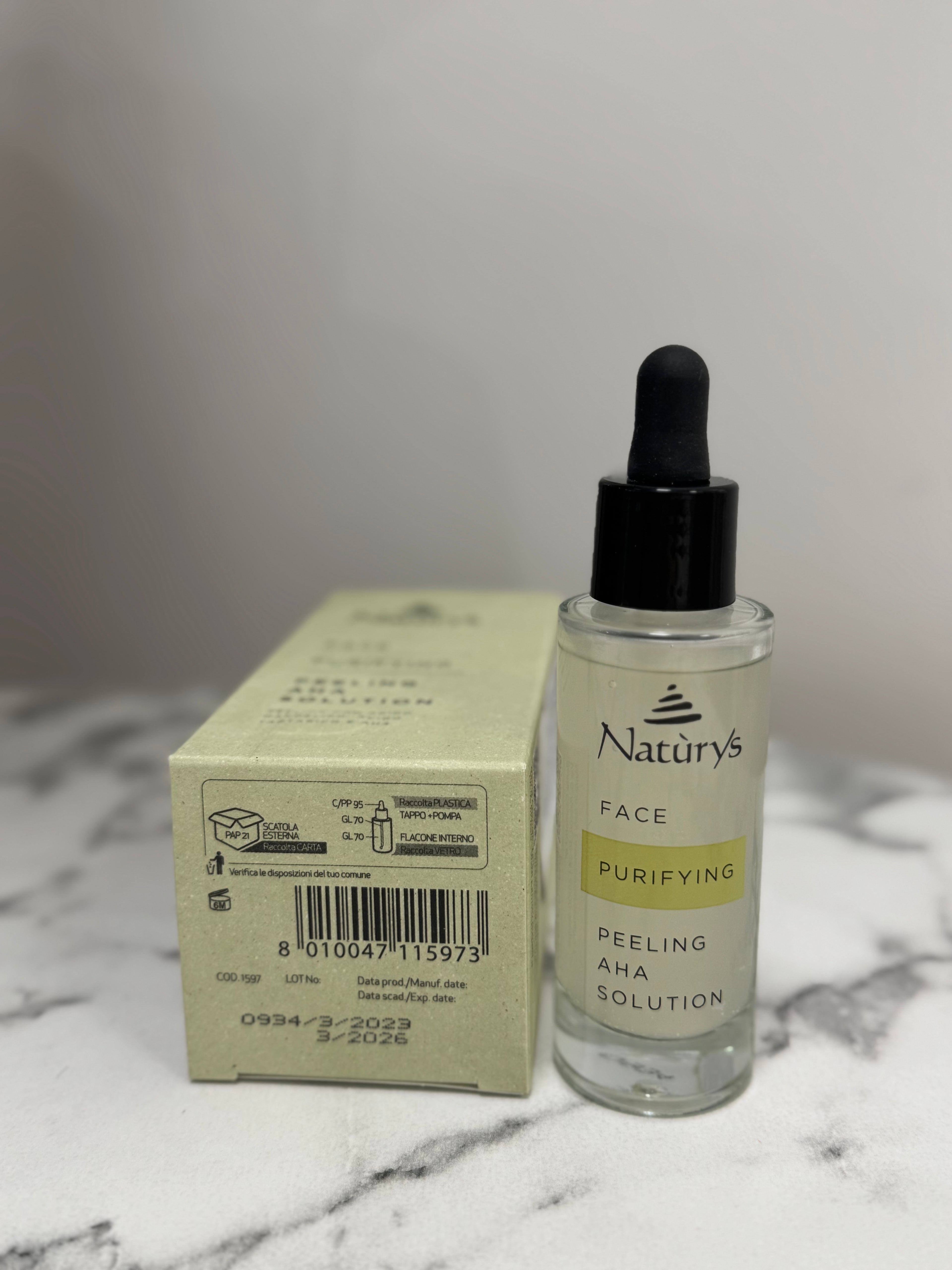 NATURYS su AHA rūgštimis odos būklę gerinantis šveitiklis odai