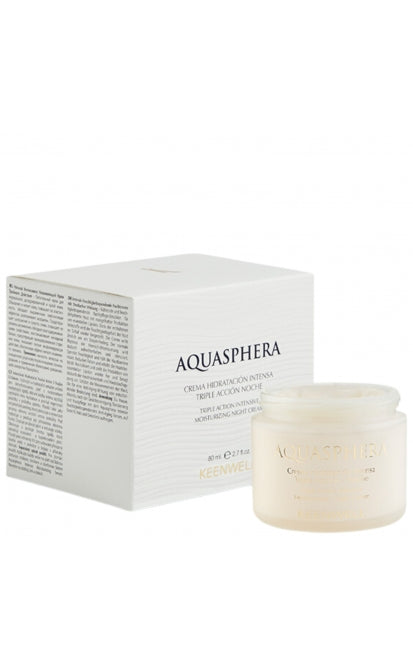 KEENWELL AQUASPHERA TREJOPO POVEIKIO INTENSYVIAI DRĖKINANTIS NAKTINIS KREMAS