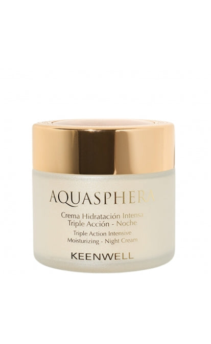 KEENWELL AQUASPHERA TREJOPO POVEIKIO INTENSYVIAI DRĖKINANTIS NAKTINIS KREMAS