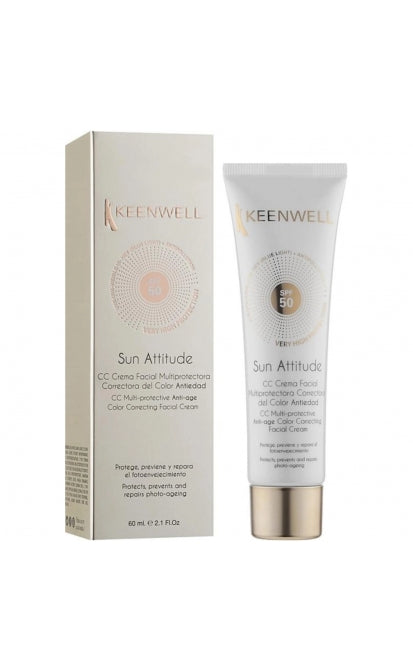 KEENWELL SUN ATTITUDE APSAUGINIS CC KREMAS SU SPALVA SPF 50